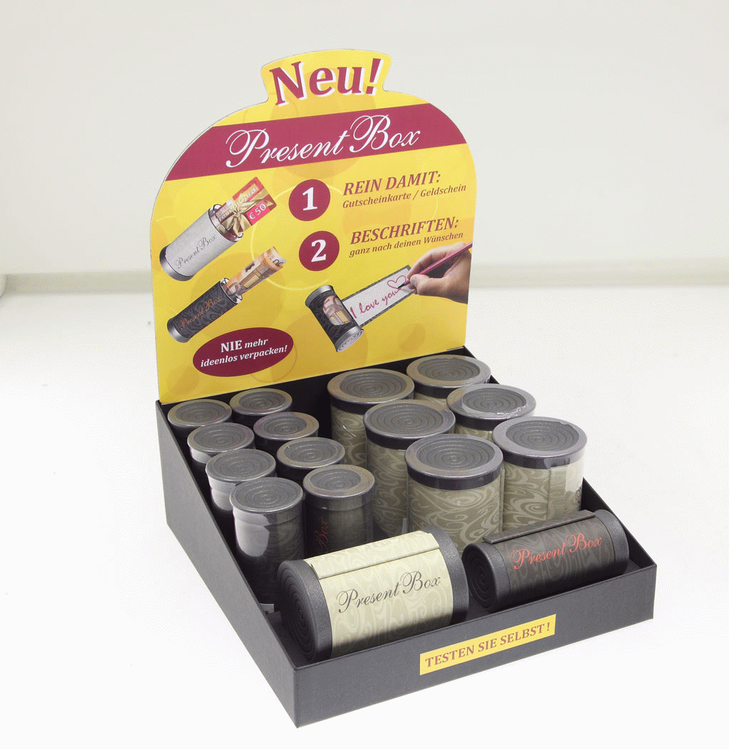 Display Present Box gevuld
