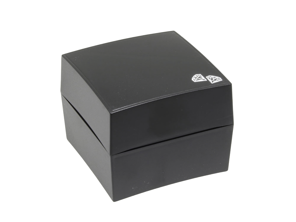 Kunststof doosjes met witte diamantprint voor horloges