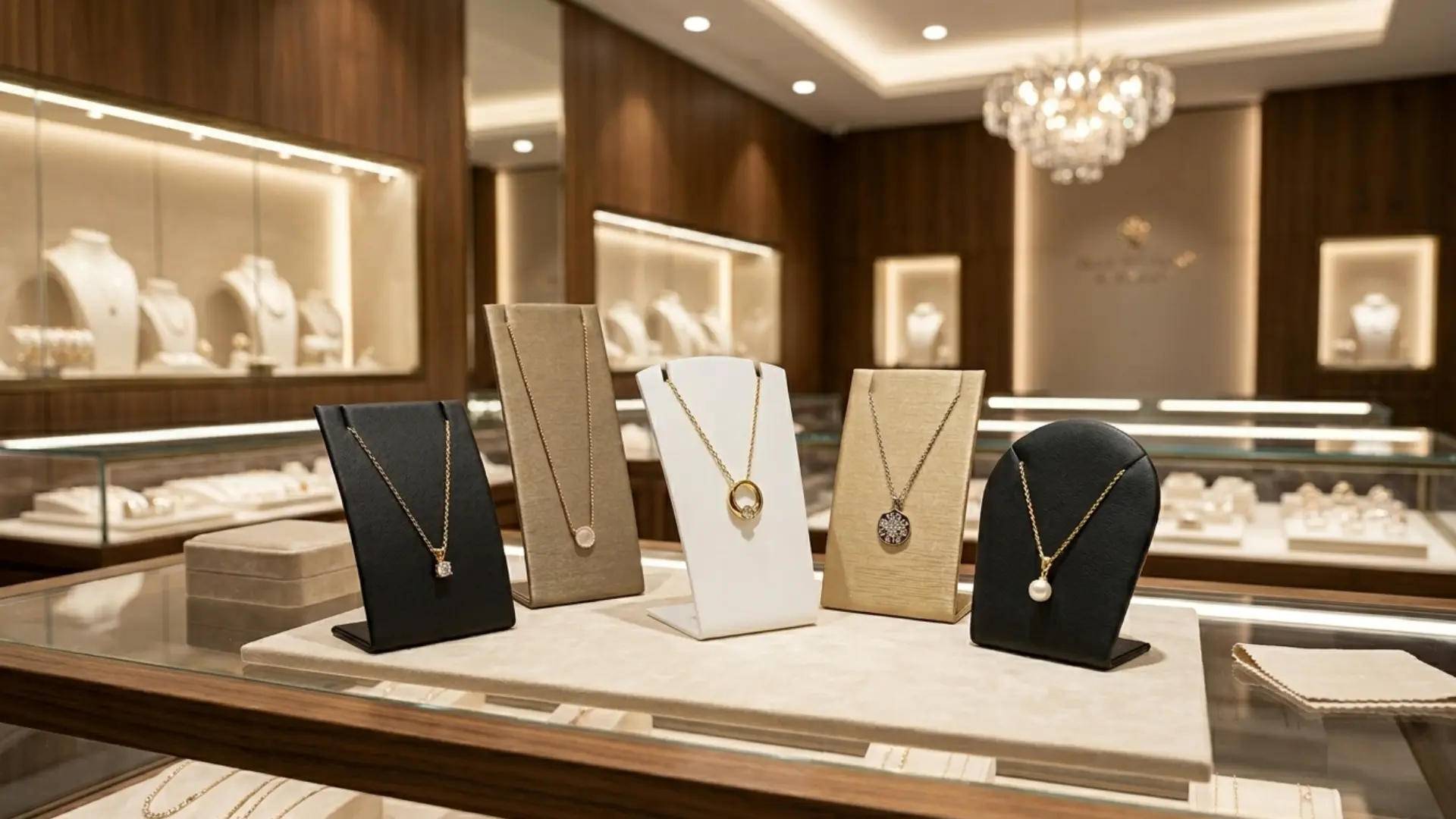 Juwelen standaard voor kettingen en colliers