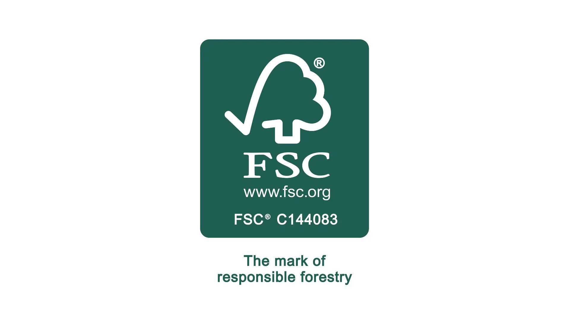 FSC-gecertificeerd. Verantwoordelijke verpakking.