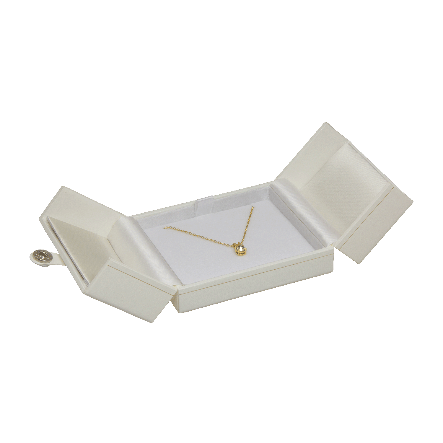 Witte sieradenetuis voor collierhangers - oorbellen